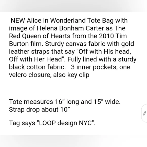 Alice In Wonderland Bag & Book Bundle - Picture 14 of 14